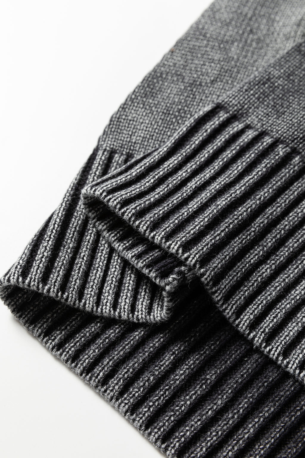 Black Mineral Wash V Neck Knit Exposed Seam Drop Shoulder Loose Sweater