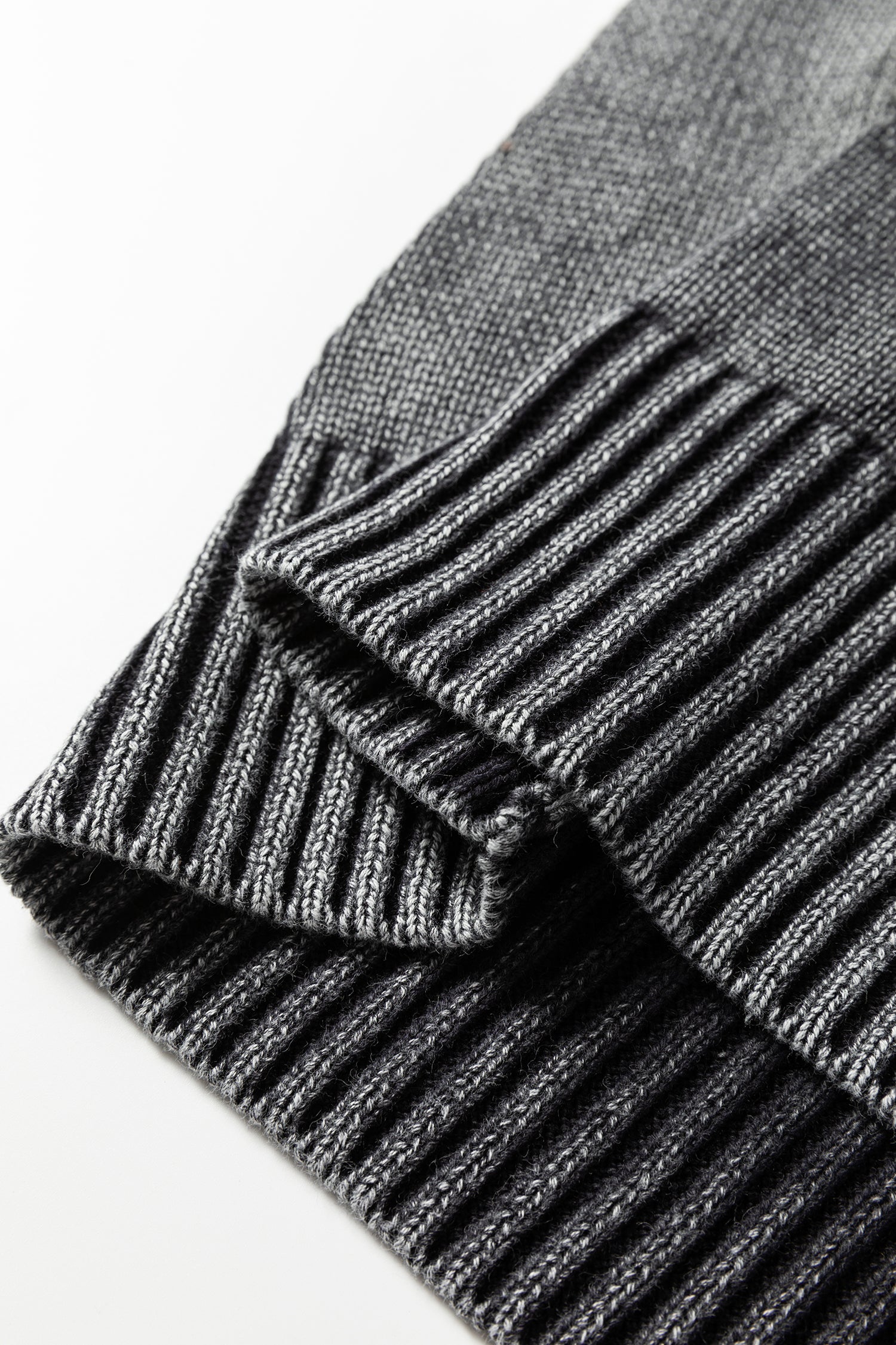 Black Mineral Wash V Neck Knit Exposed Seam Drop Shoulder Loose Sweater