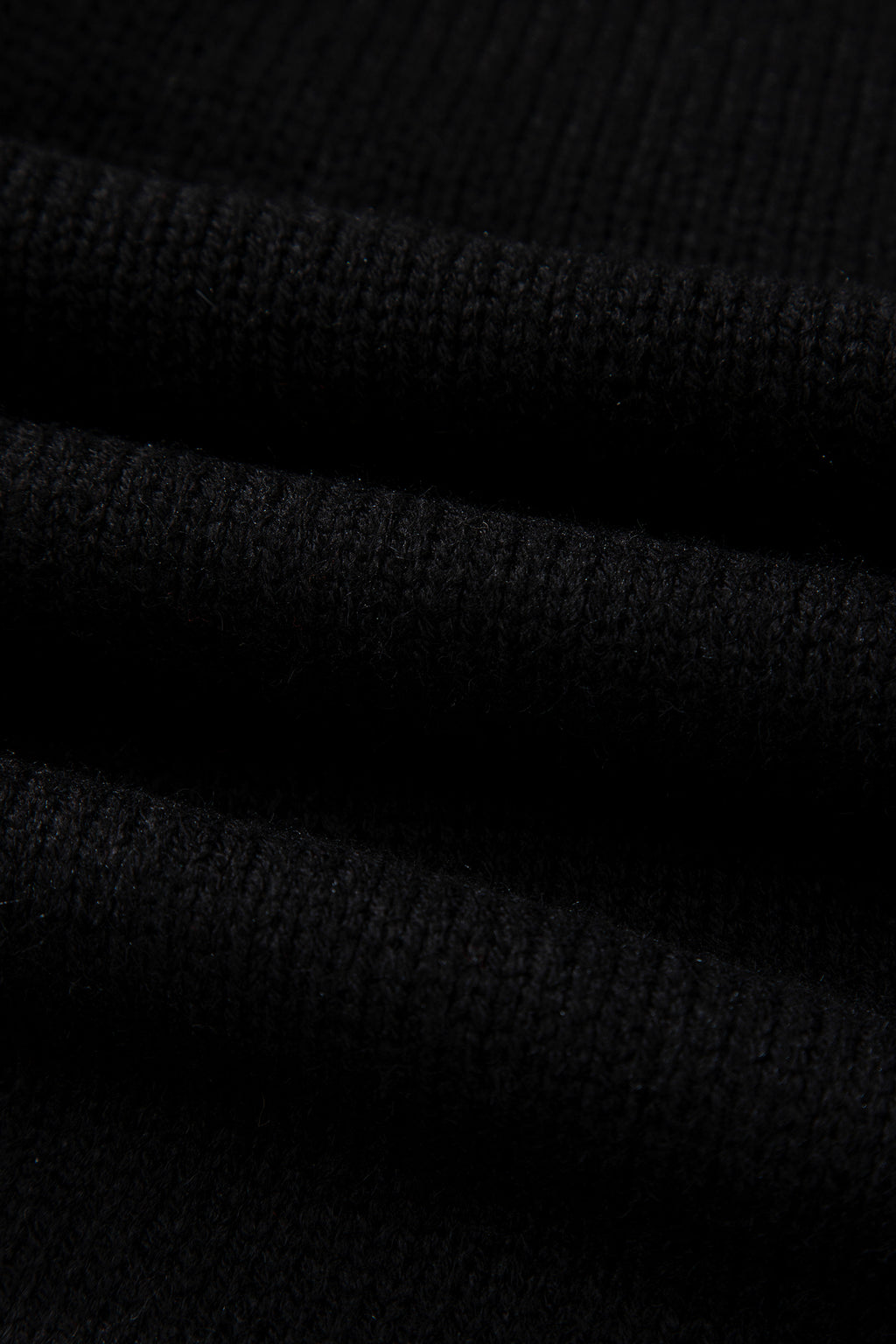 Black Bow Backless Bubble Sleeve Sweater